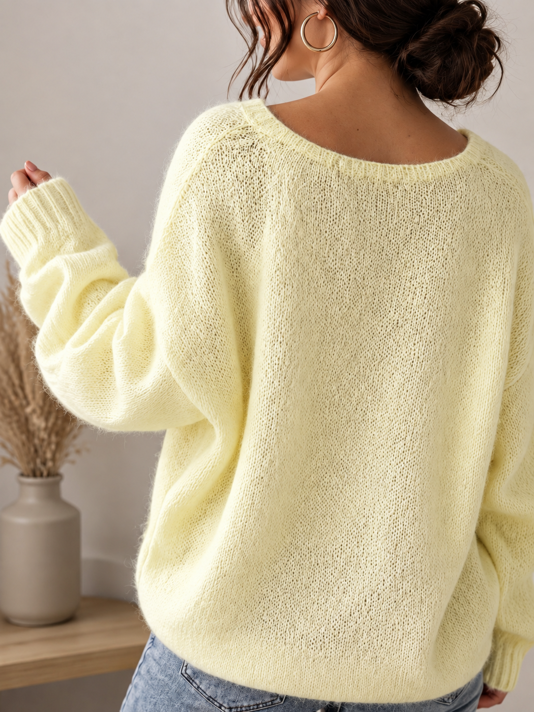 Wren Fuzzy Pullover - Butter Yellow