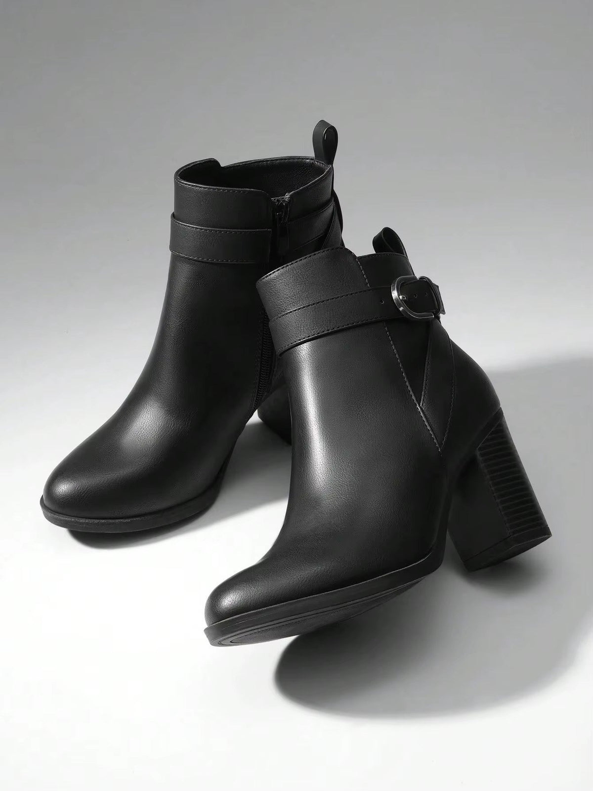 Clara Buckle Boot - Black
