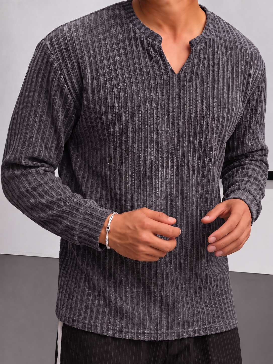 Rowan Rib Pullover - Charcoal
