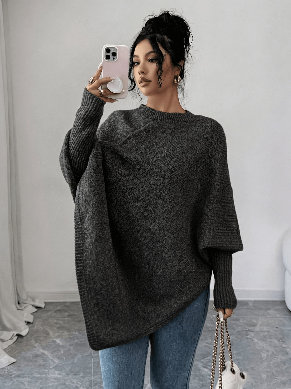Cedar Drape Pullover - Deep Grey