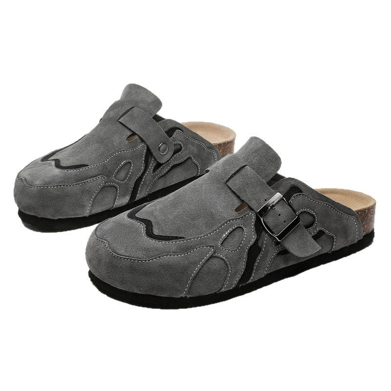 Felix Buckle Mule - Grey