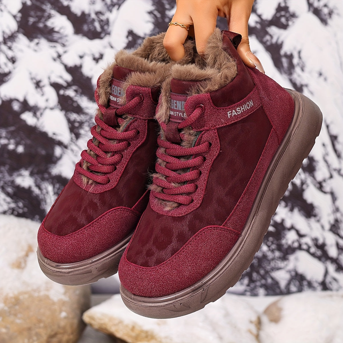 Quinn Plush Boot - Burgundy