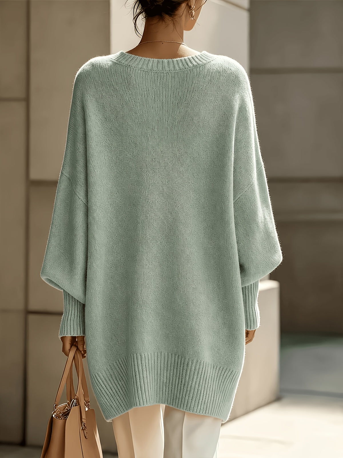 Maren Lantern Pullover - Sage Green