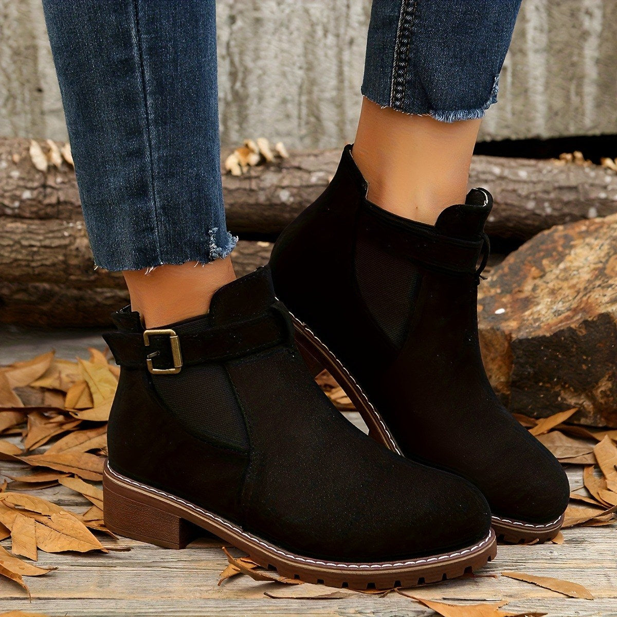 Piper Buckle Boot - Black