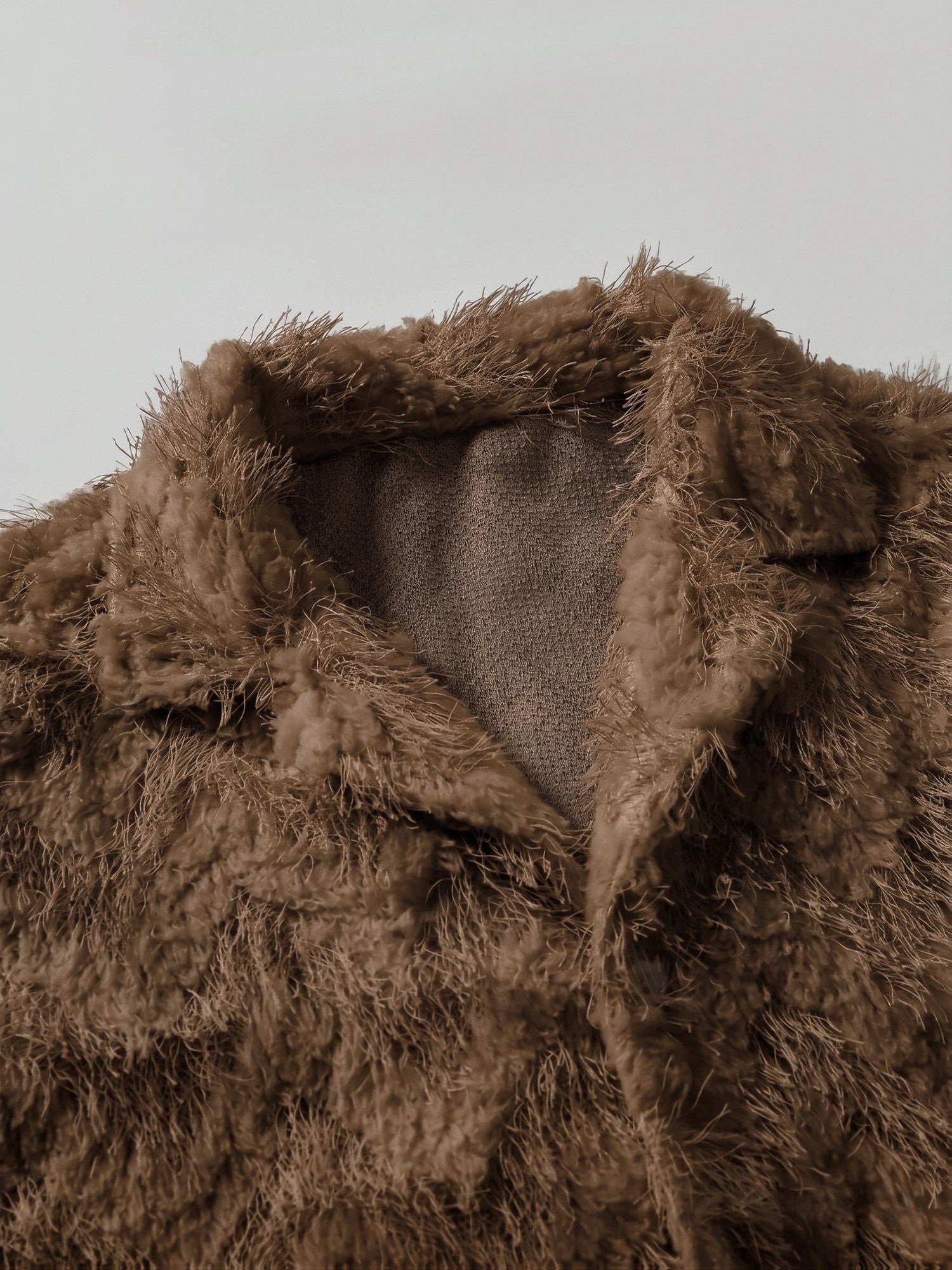 Rocco Fuzzy Shirt — Brown