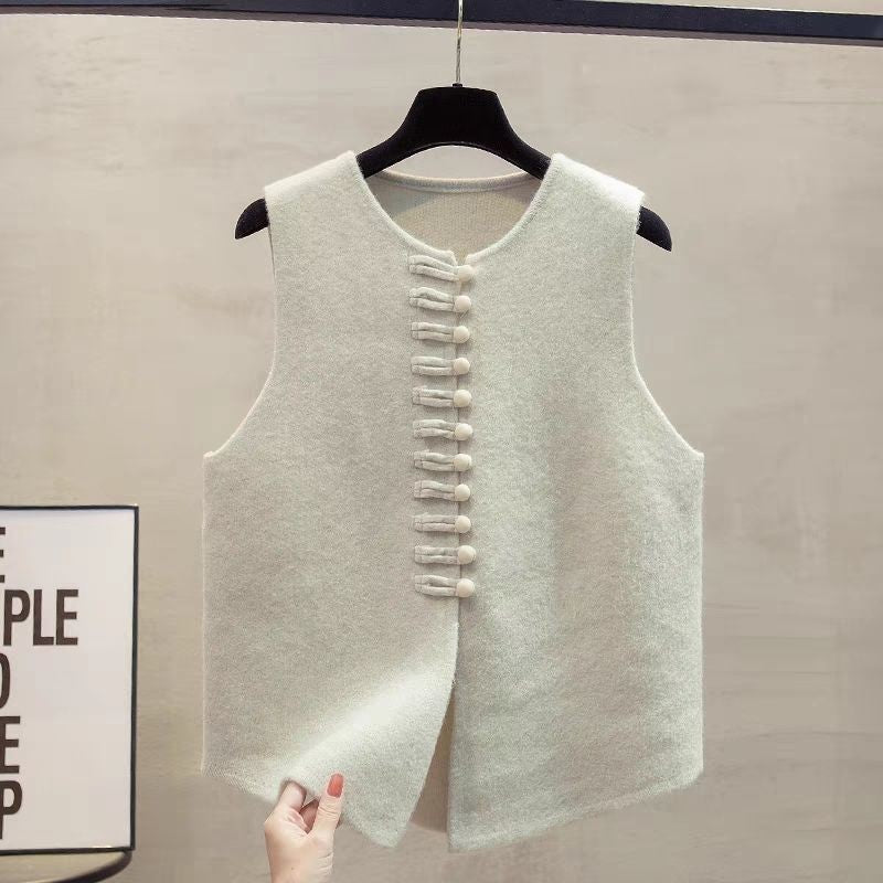 Vera Frog Vest - Cream
