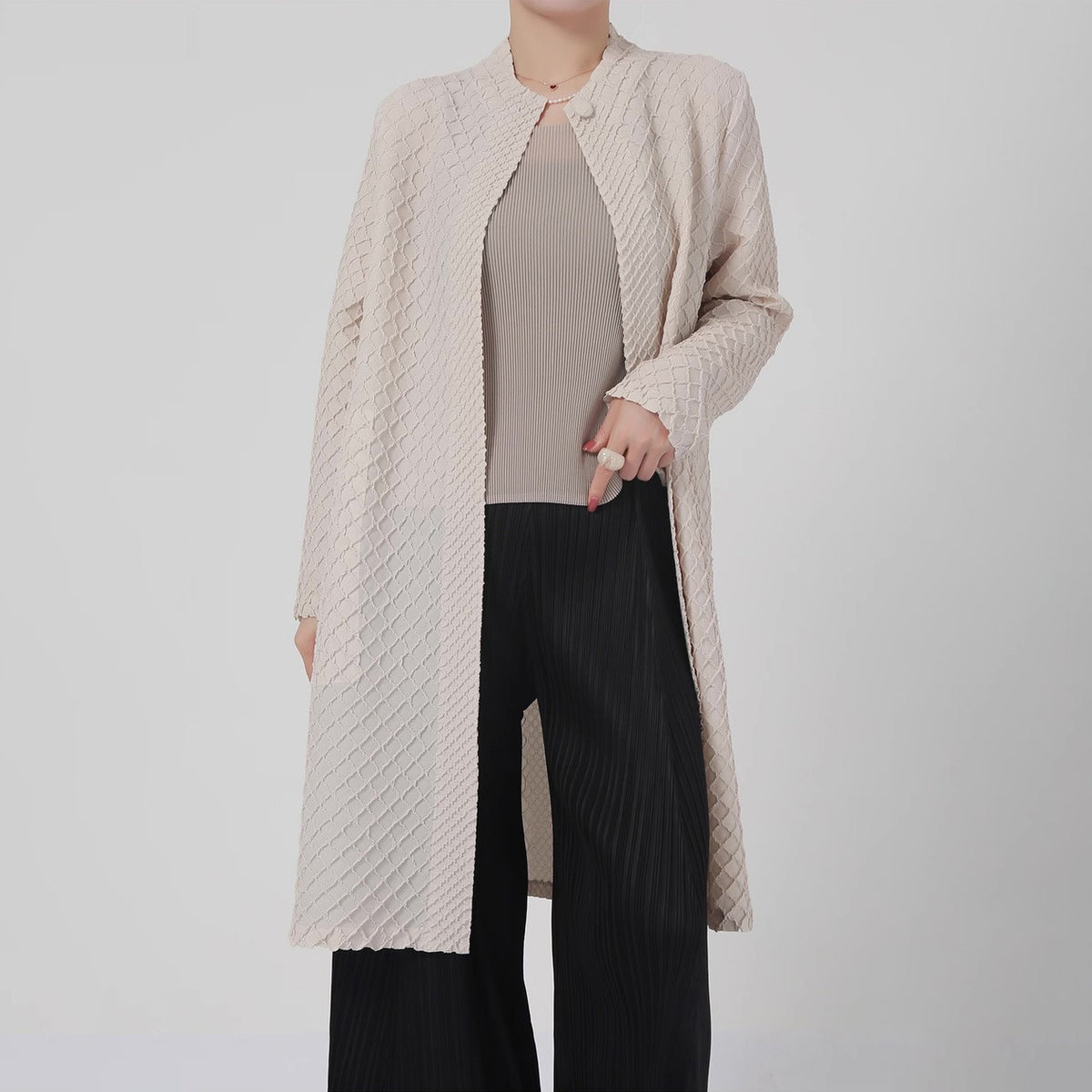 Maeve Lattice Duster - Cream