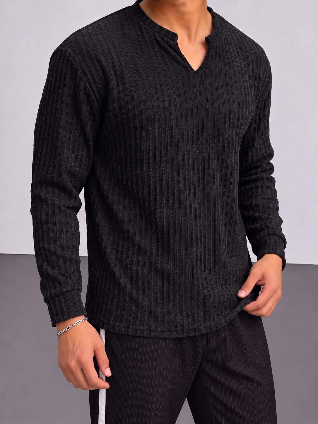 Rowan Rib Pullover - Black
