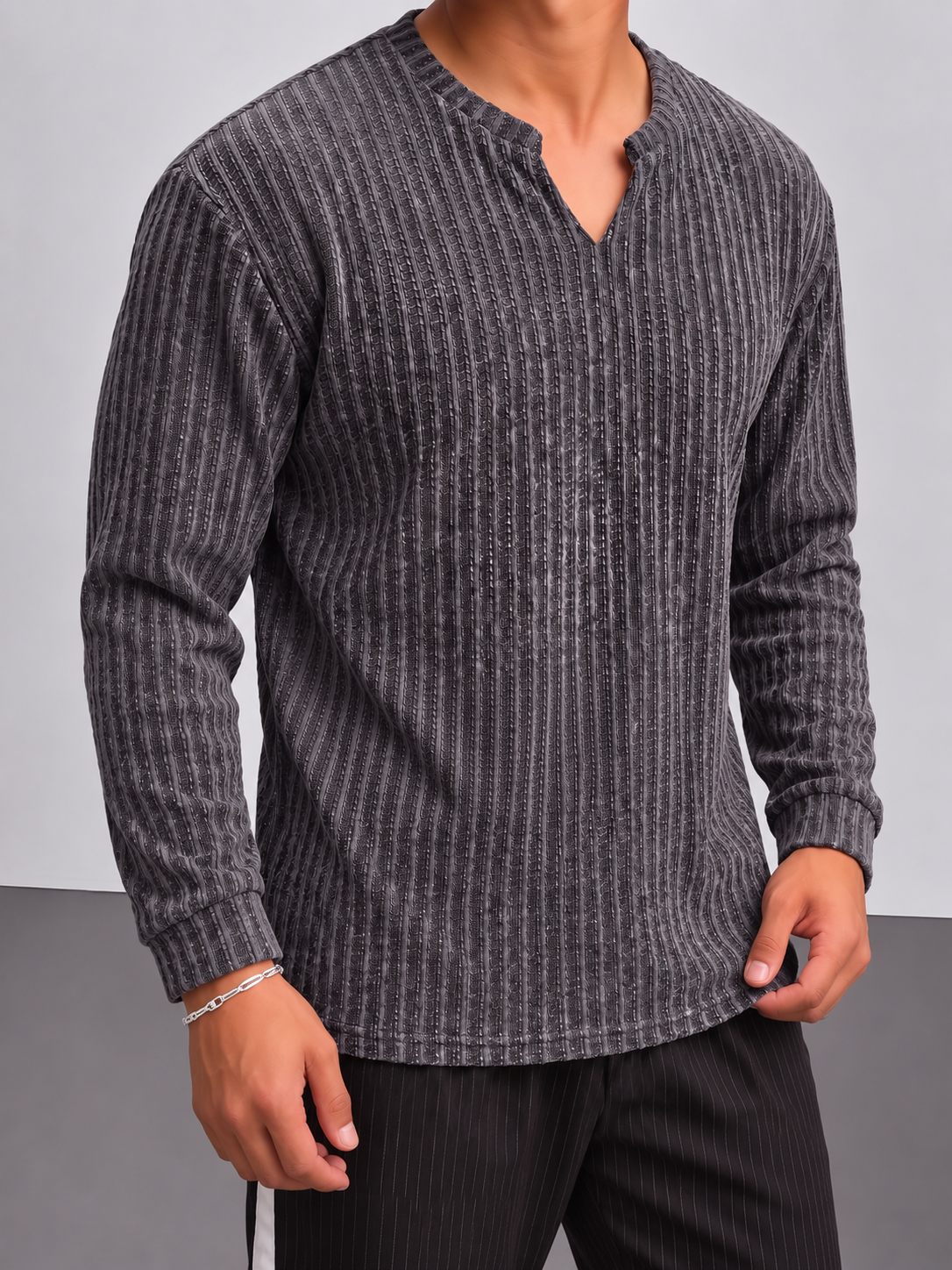 Rowan Rib Pullover - Charcoal