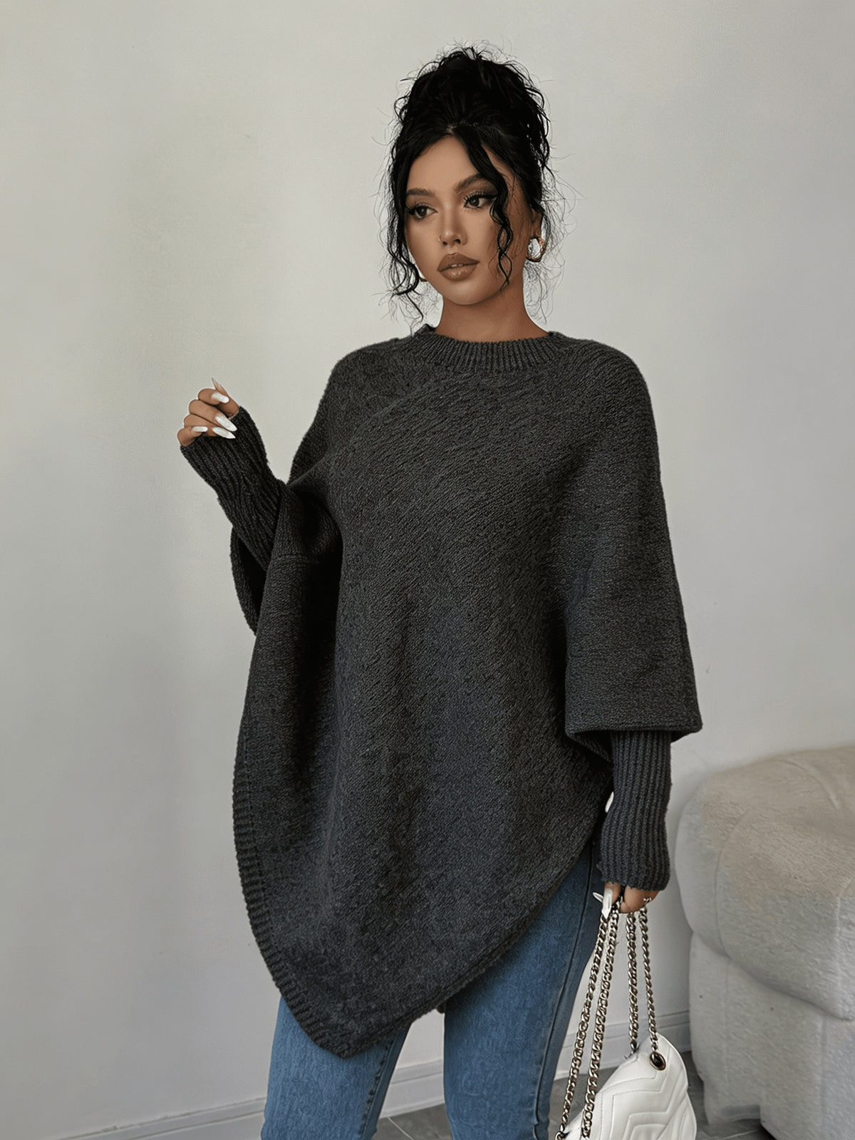 Cedar Drape Pullover - Deep Grey