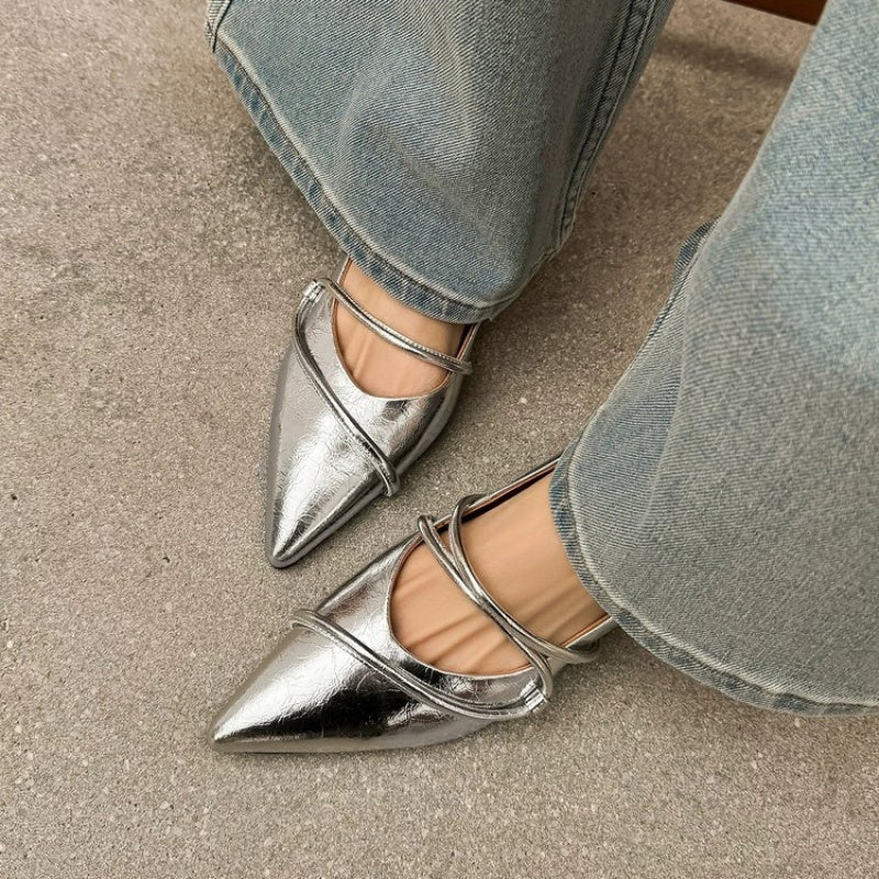 Cleo Strap Flat - Silver