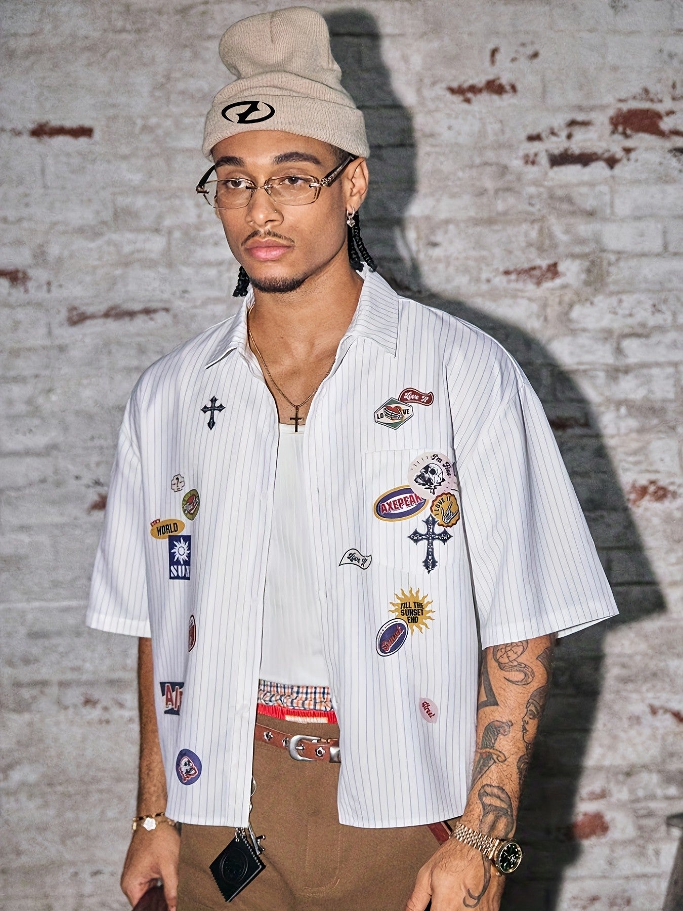 Arlo Patch Shirt — White