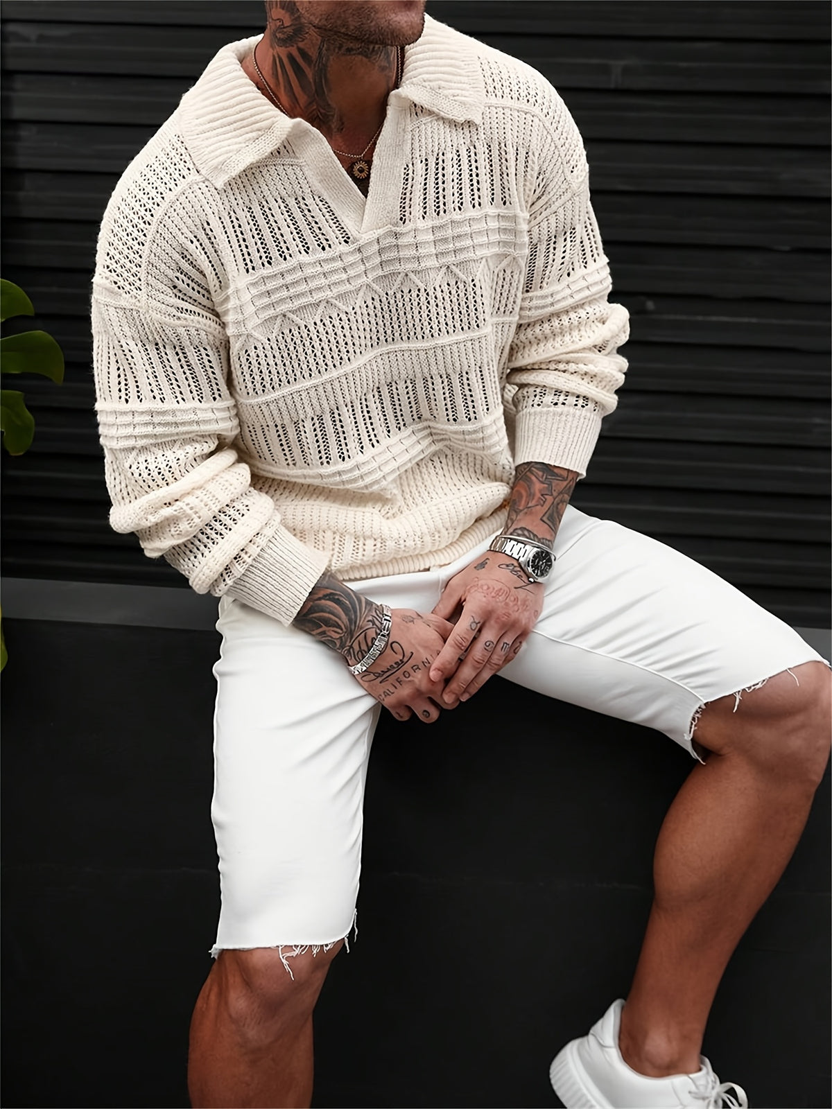 Toren Lattice Polo - Apricot