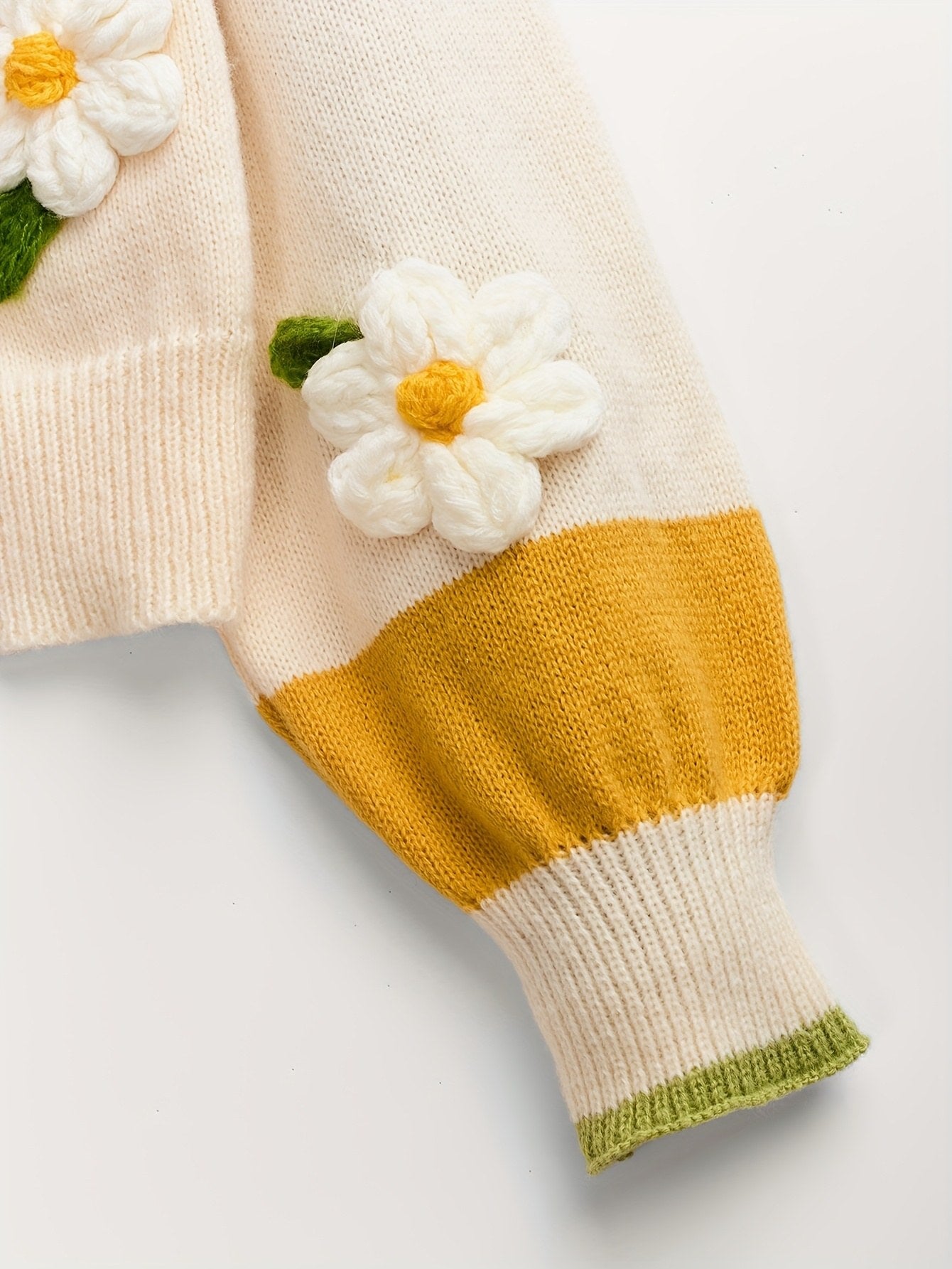 Posy Knit Cardigan — Apricot