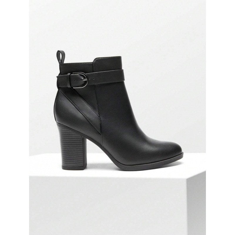Clara Buckle Boot - Black