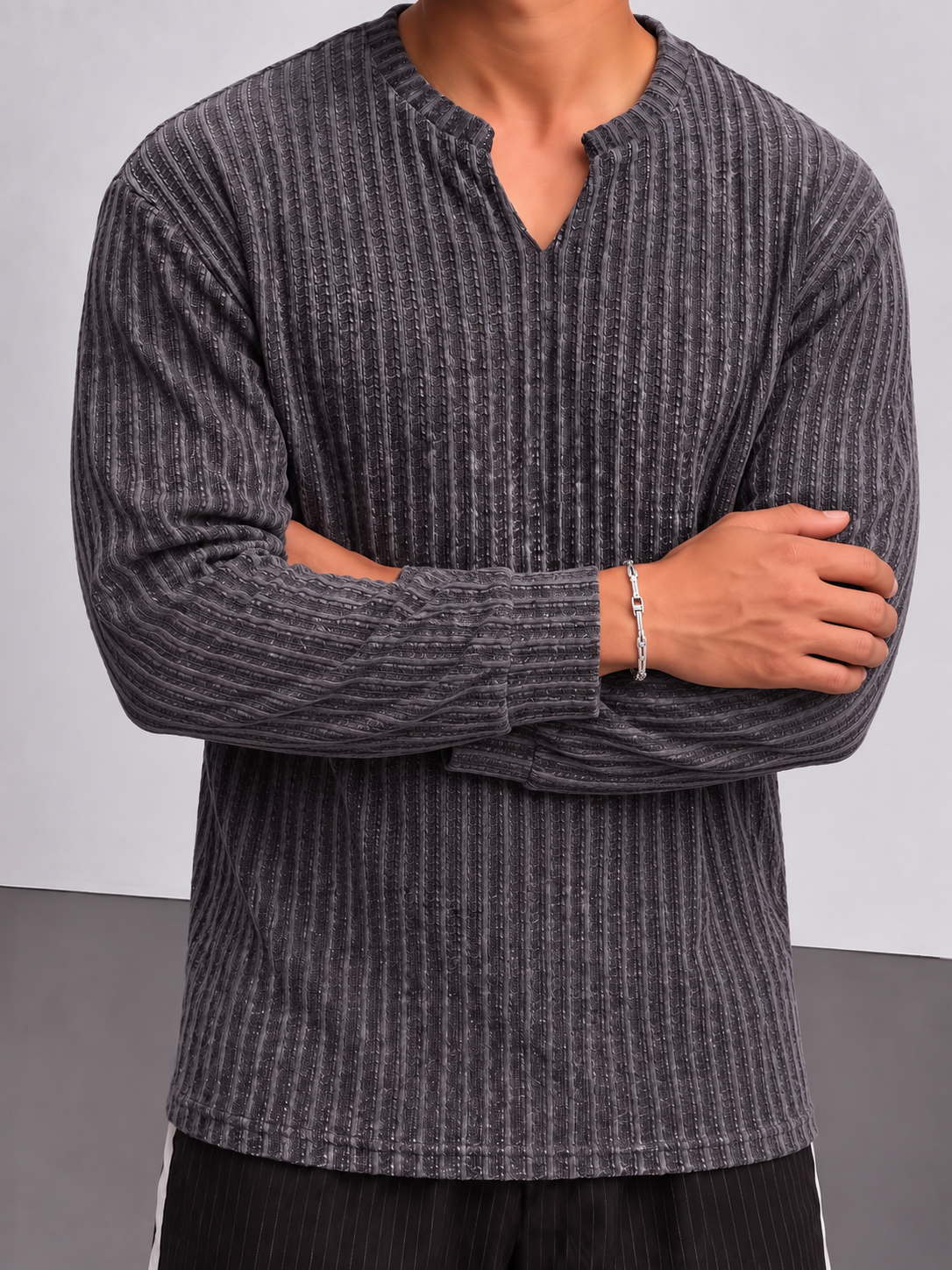 Rowan Rib Pullover - Charcoal