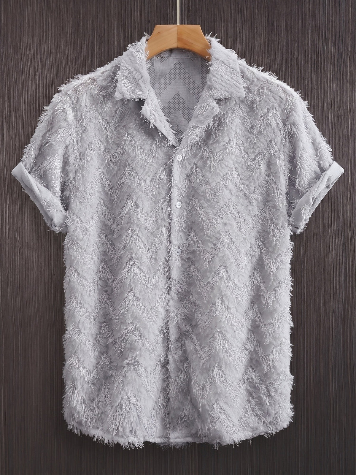 Rocco Fuzzy Shirt — Grey