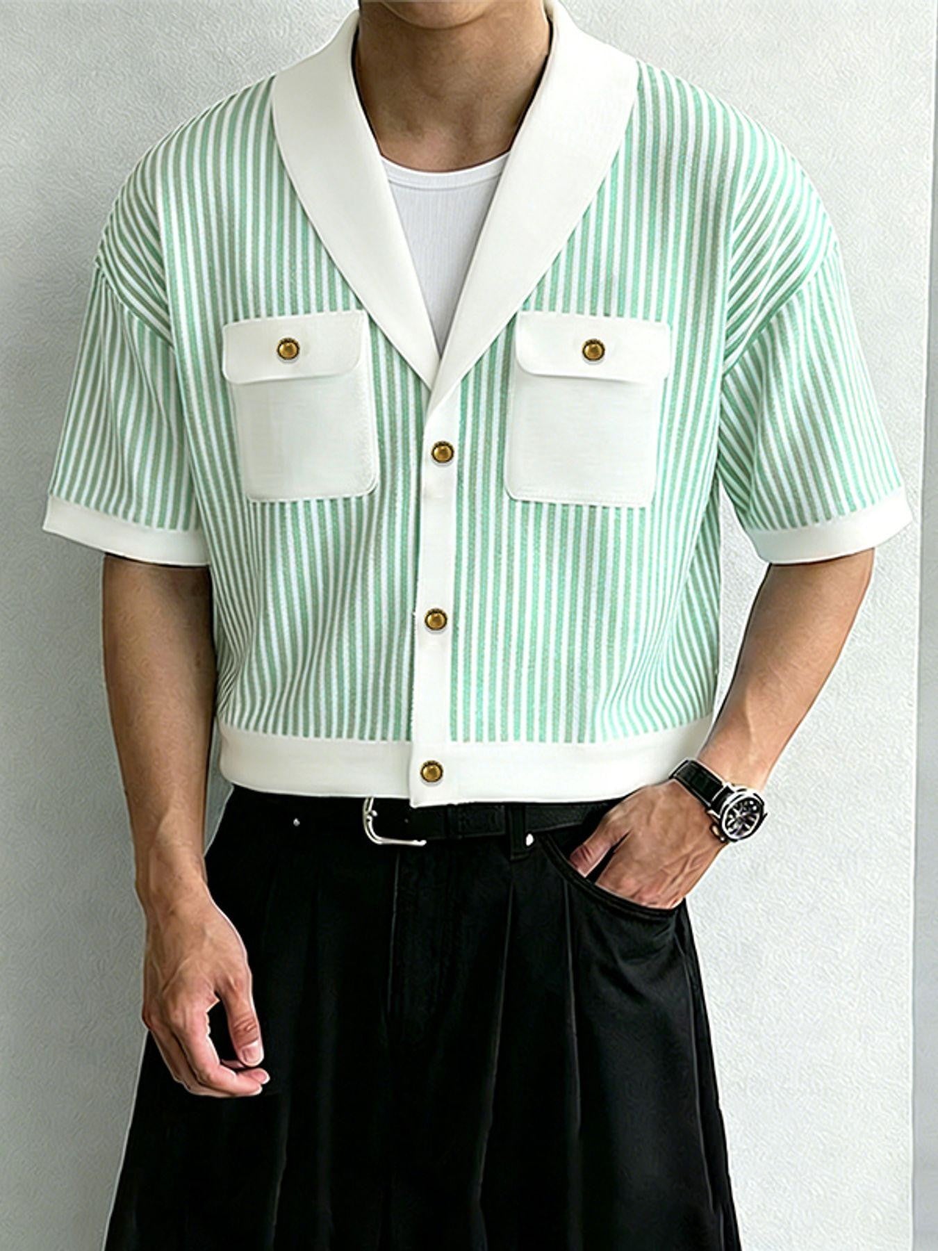 Tomas Stripe Shirt — Mint