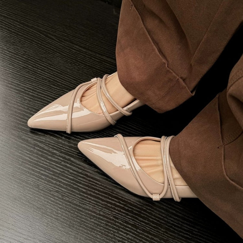 Cleo Strap Flat - Nude