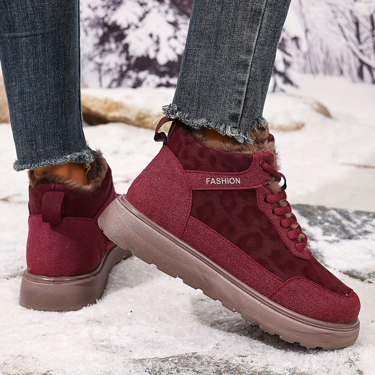 Quinn Plush Boot - Burgundy