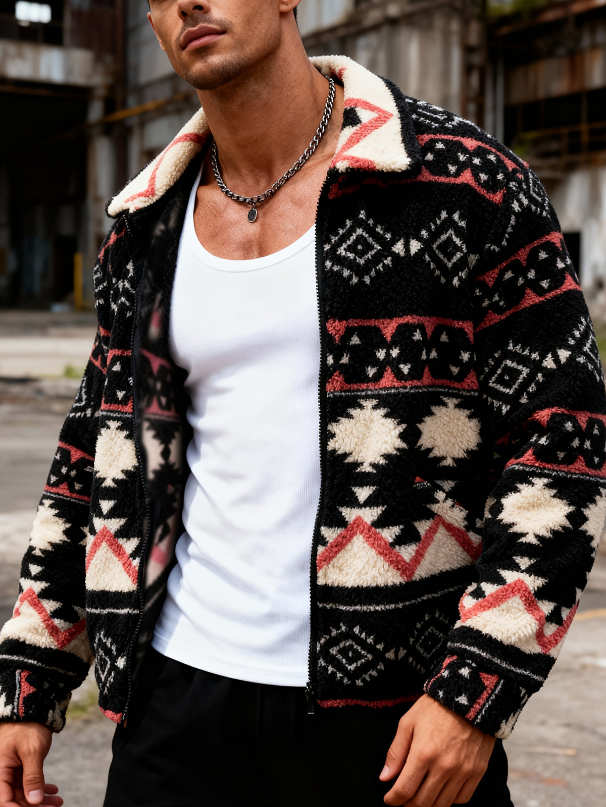 Miles Plush Jacket - Black