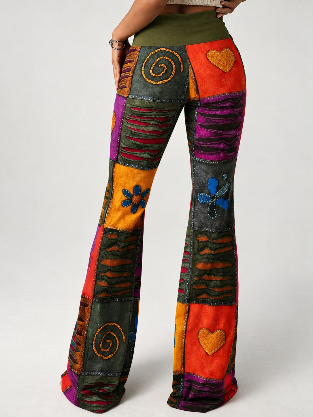 Liora Patchwork Flare - Orange