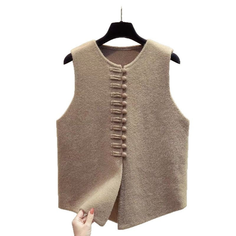 Vera Frog Vest - Beige