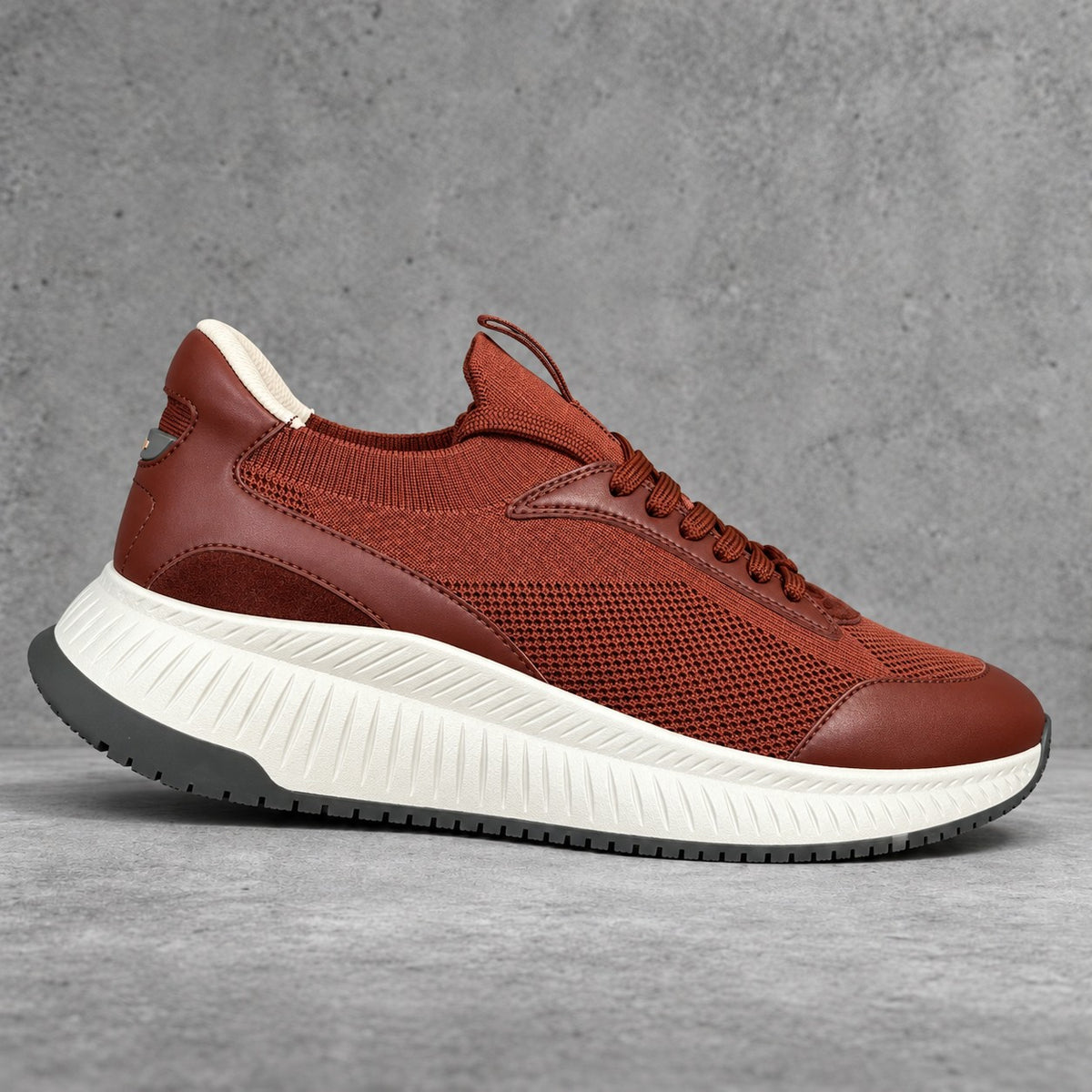 Cole Knit Sneaker - Burgundy