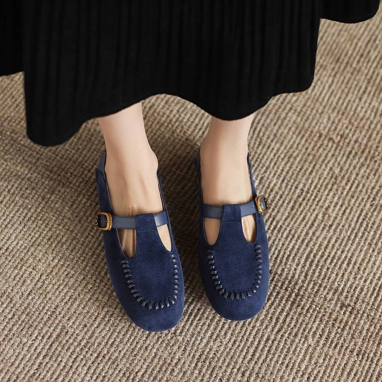 Willa T-Strap - Navy