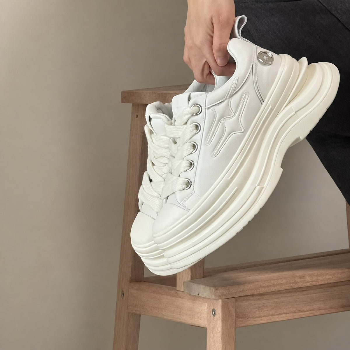 Lira Platform Sneaker - White