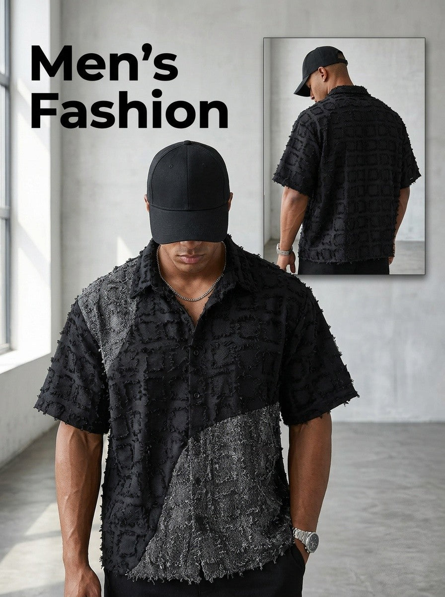 Jett Grid Shirt - Black