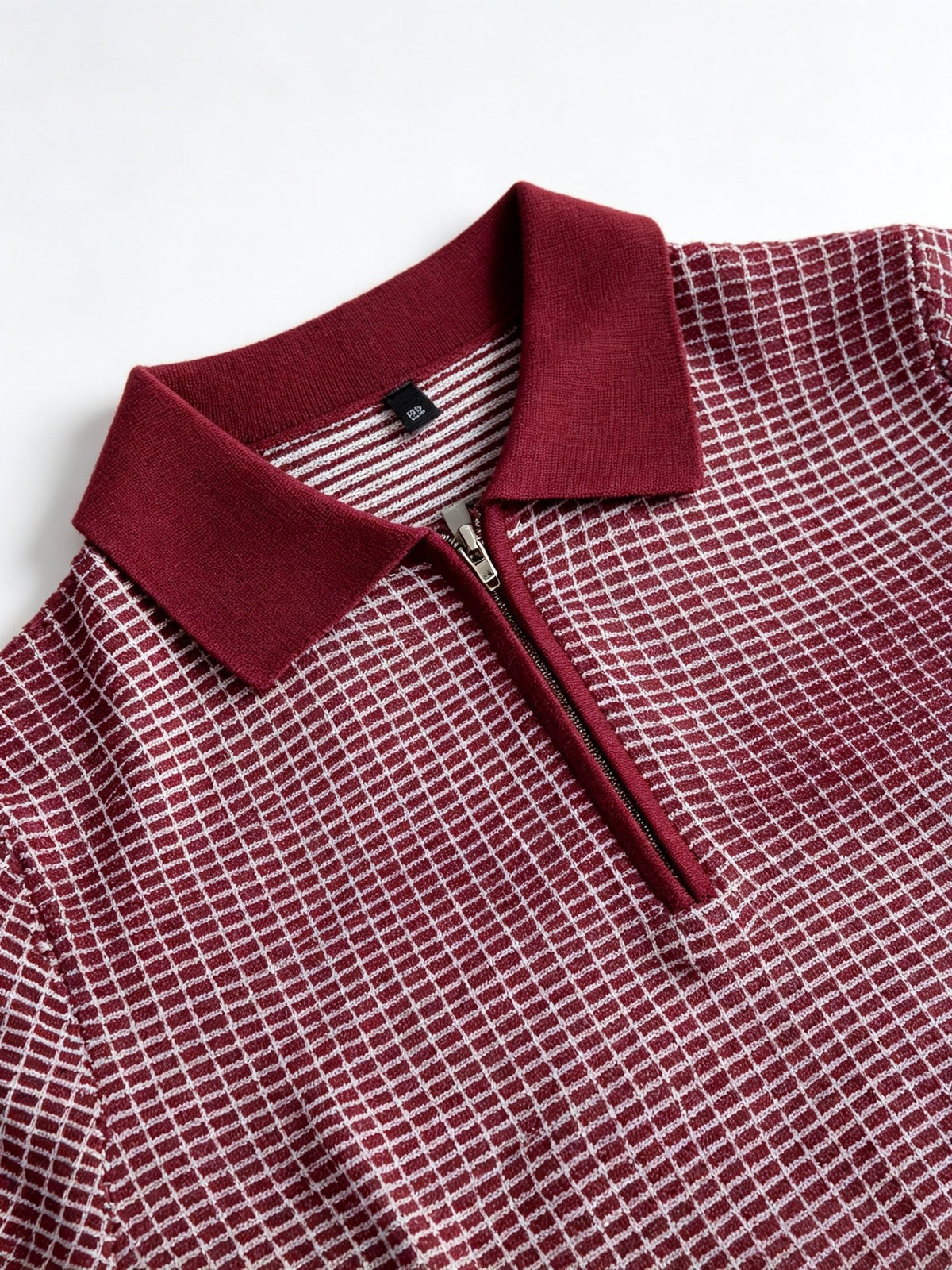 Beck Waffle Polo - Burgundy