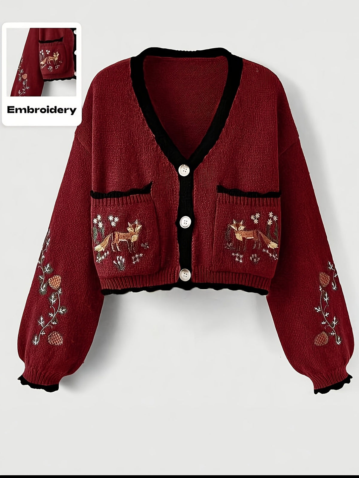 Cedar Knit Cardigan — Burgundy