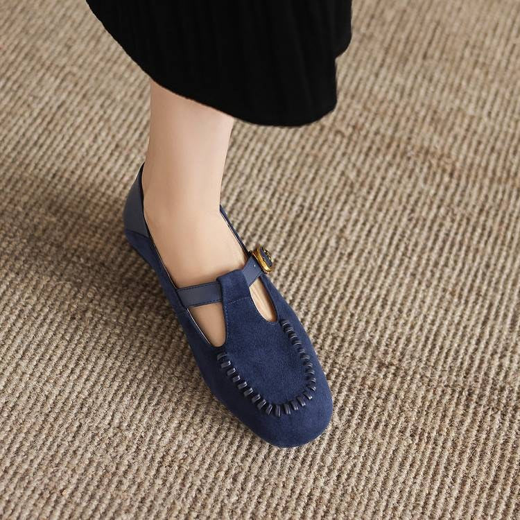 Willa T-Strap - Navy