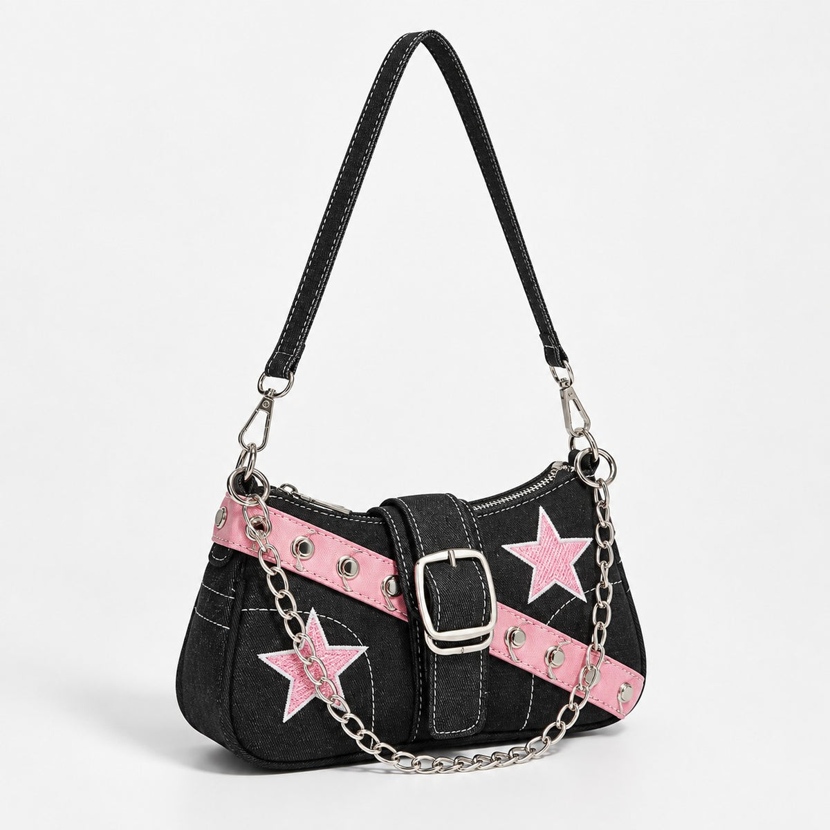 Vesper Denim Bag - Pink