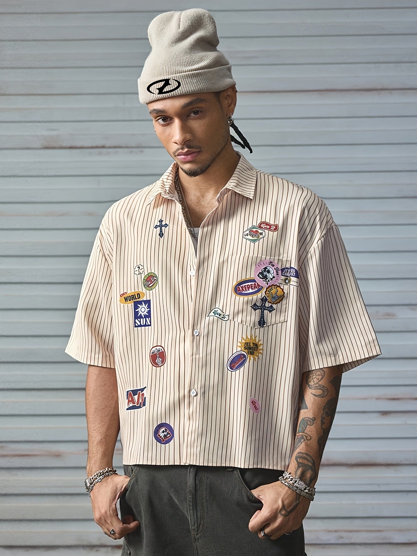 Arlo Patch Shirt — White