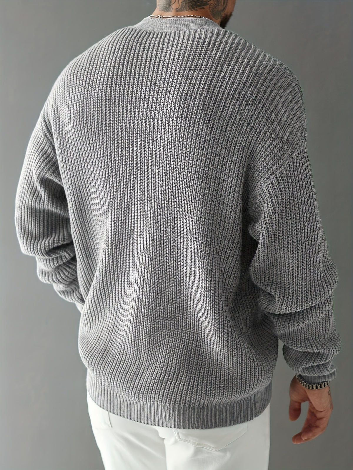 Bram Rib Cardigan - Grey