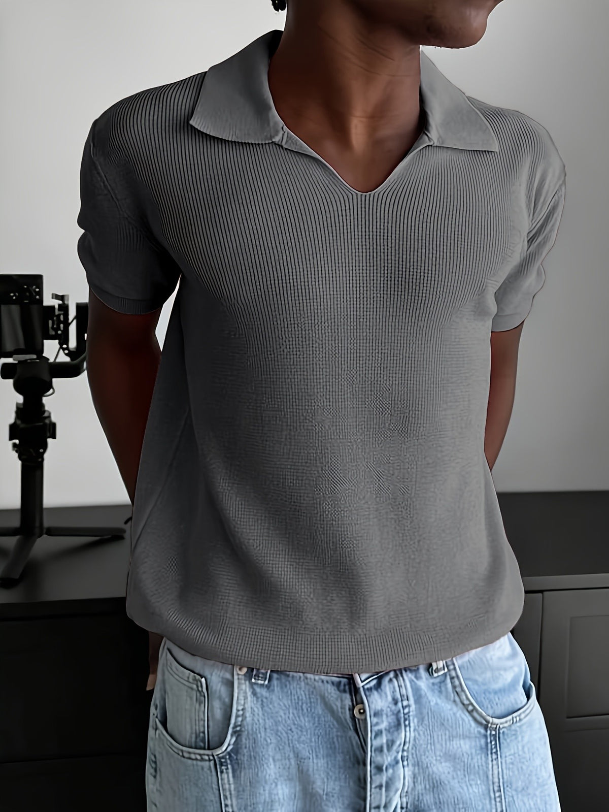 Remy Rib Polo - Grey