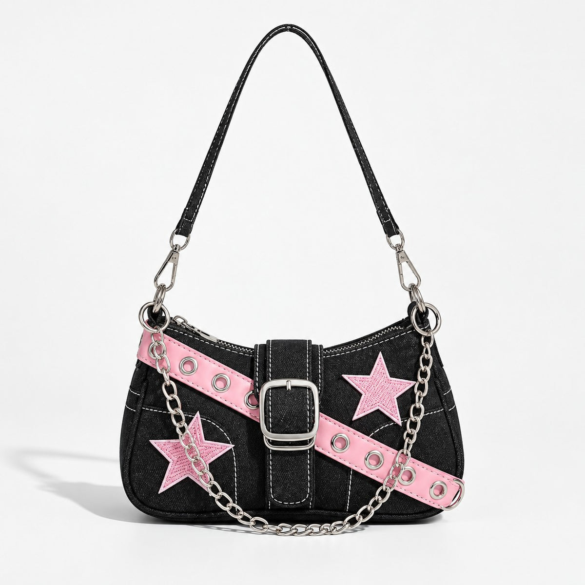 Vesper Denim Bag - Pink