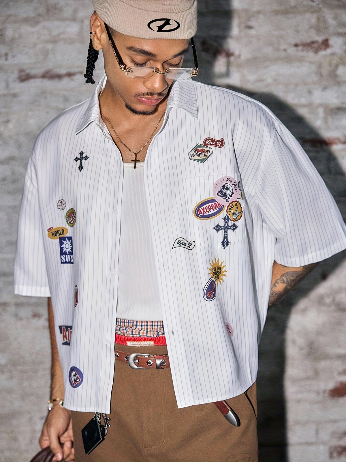 Arlo Patch Shirt — White