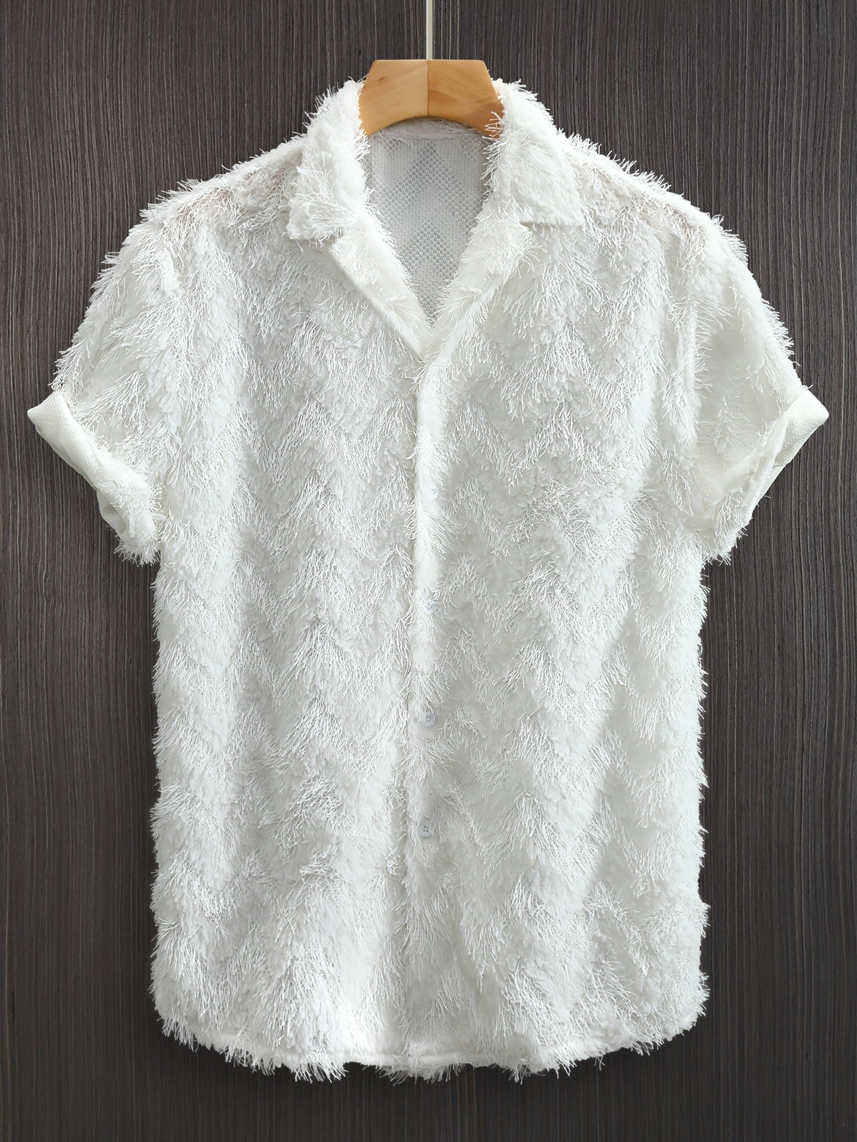 Rocco Fuzzy Shirt — White