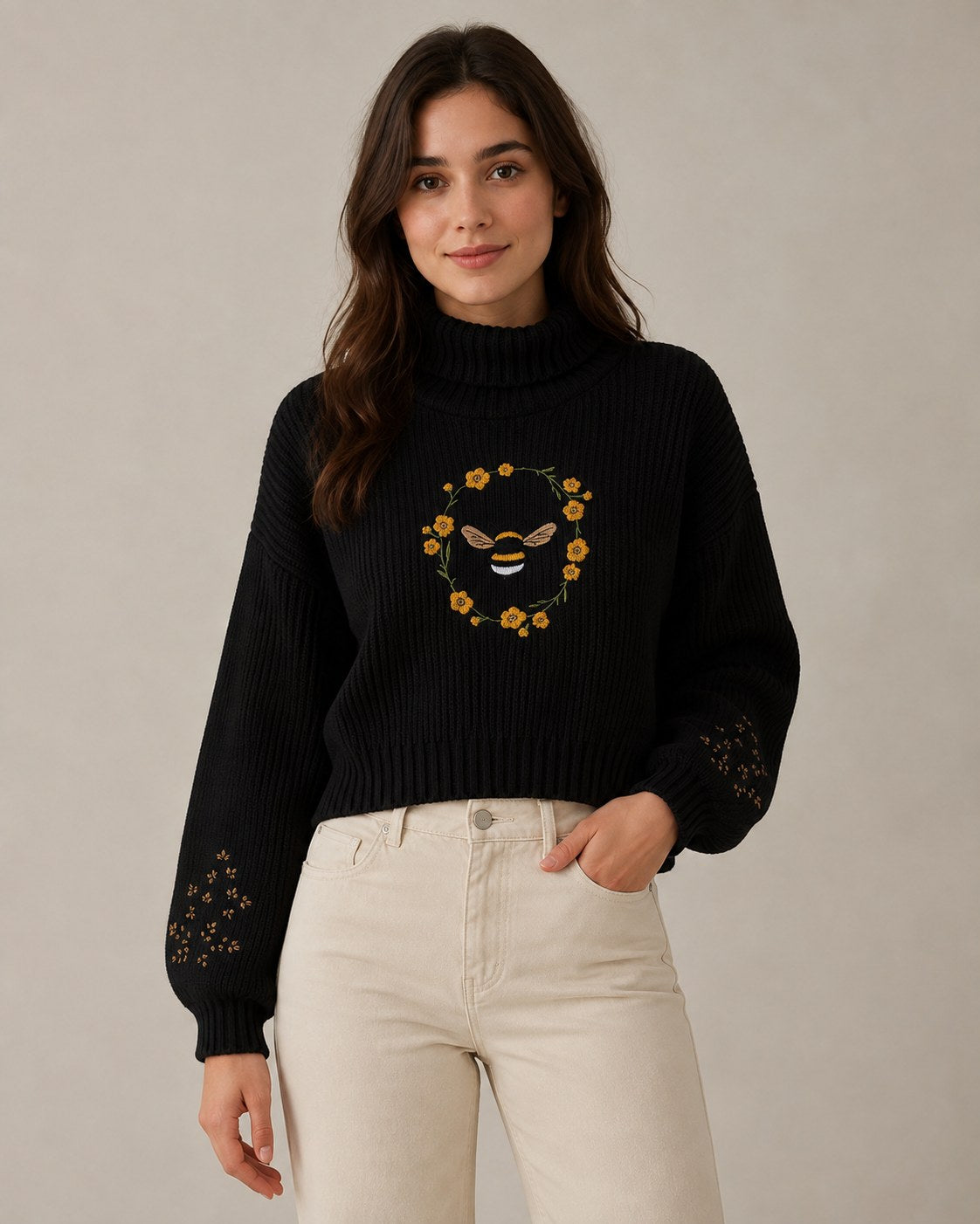 Elowen Knit Pullover — Black
