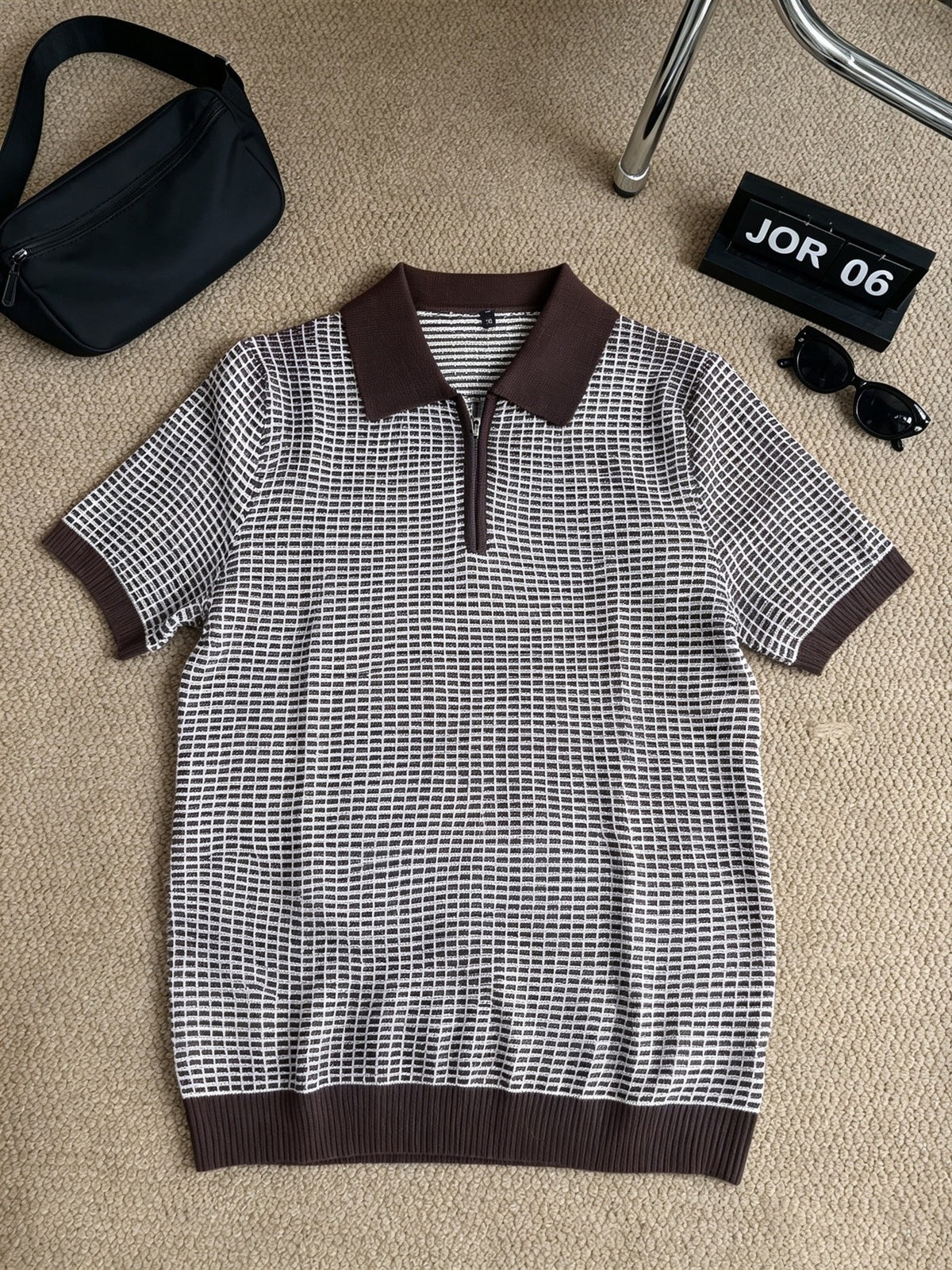 Beck Waffle Polo - Coffee