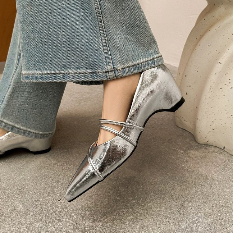 Cleo Strap Flat - Silver