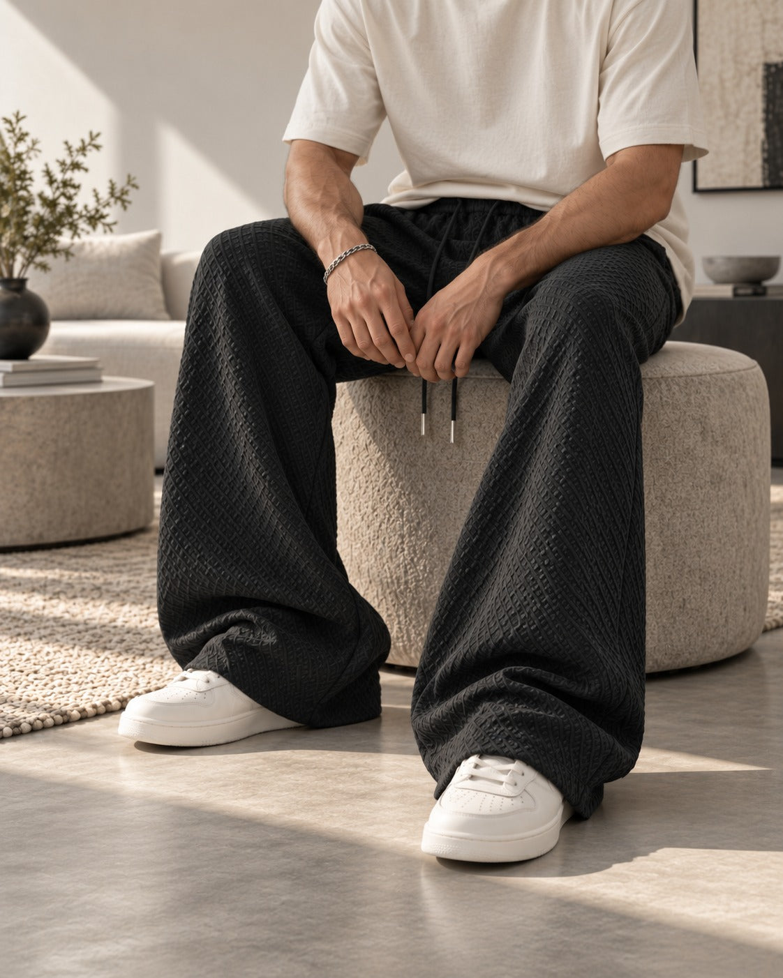 Arlo Lattice Pant - Black
