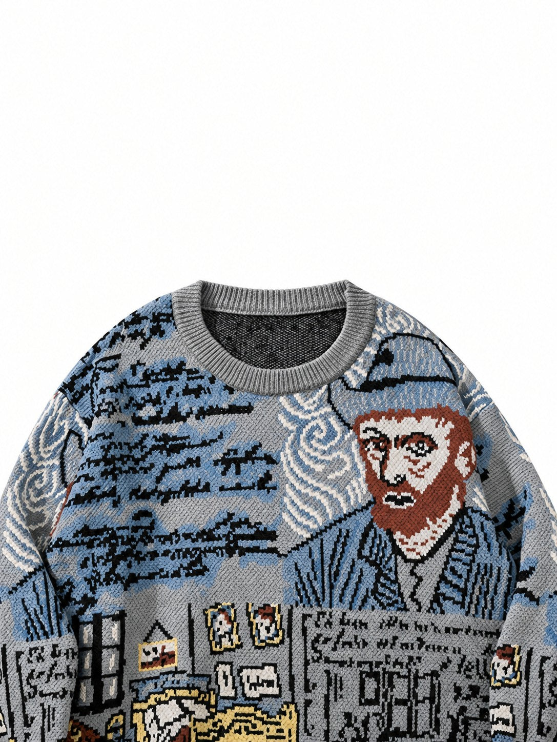 Arles Portrait Pullover - Grey