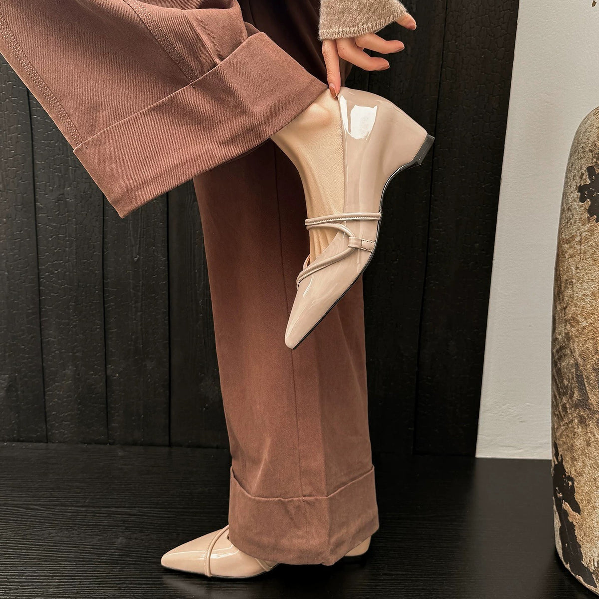 Cleo Strap Flat - Nude