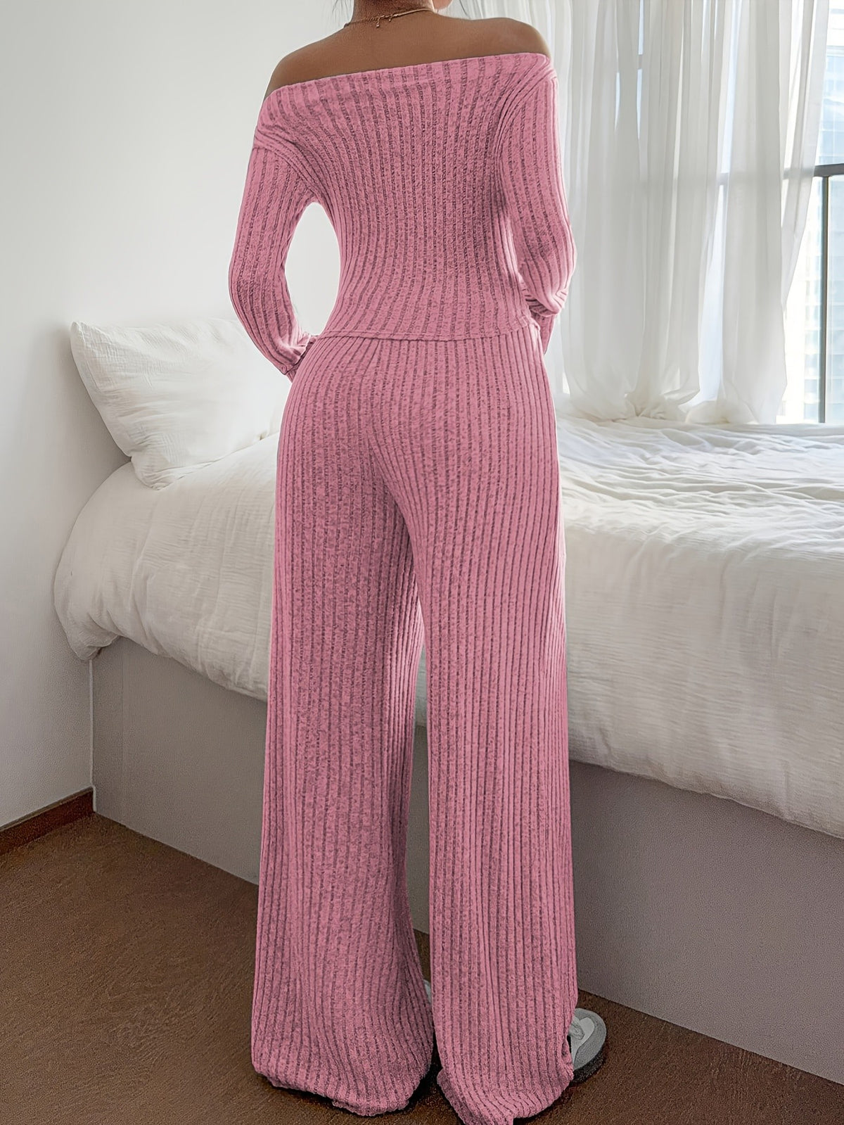 Mira Asym Knit Set - Pink