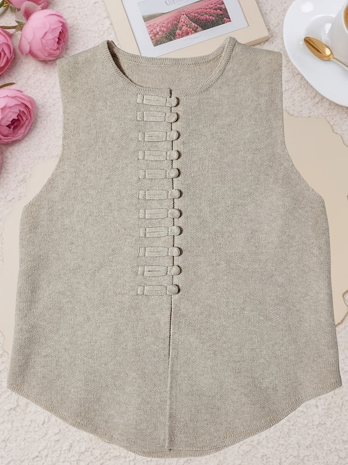 Vera Frog Vest - Cream