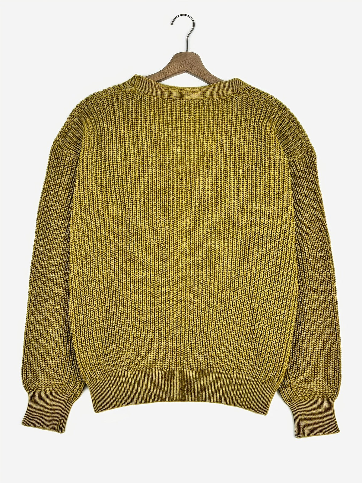 Bram Rib Cardigan - Mustard